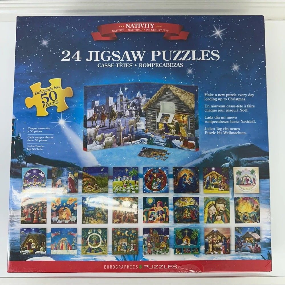 Nativity Advent Calendar: 24 Jigsaw Puzzles new  Christmas gift